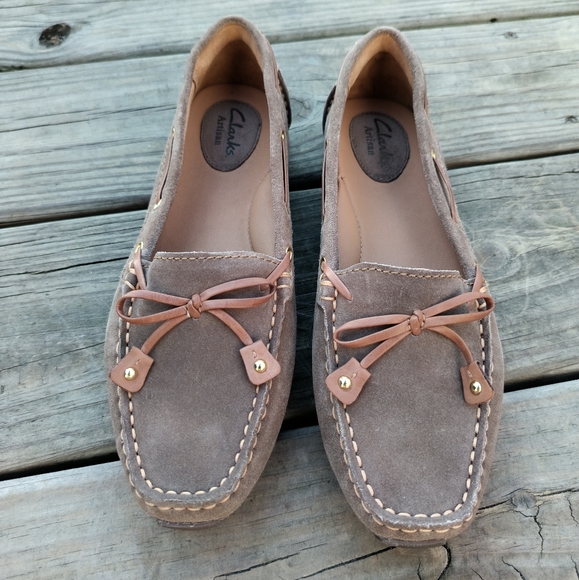 Clarks Shoes - 🆕Clarks Dunbar Racer Suede Loafers Size 7M Women's Driving Loafers